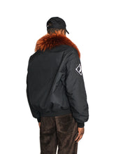 Load image into Gallery viewer, Chicago White Sox Burnt Orange Fox Fur Collared Bomber Jacket
