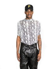 Load image into Gallery viewer, Snakeskin Print Mesh Crewneck Tee
