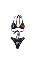 Load image into Gallery viewer, I HEART NY EMBROIDERED BIKINI THONG
